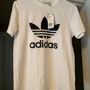 Adidas White T-Shirt with Black Logo